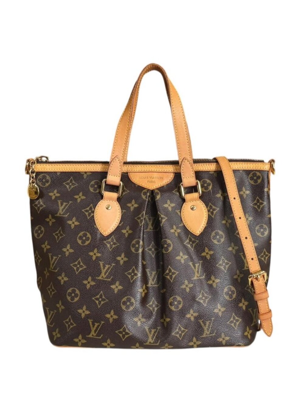 Louis Vuitton Palermo PM Monogram Shoulder Bag Canvas Brown